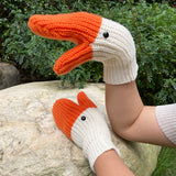 Full Finger Gloves Knitted Wool Mittens